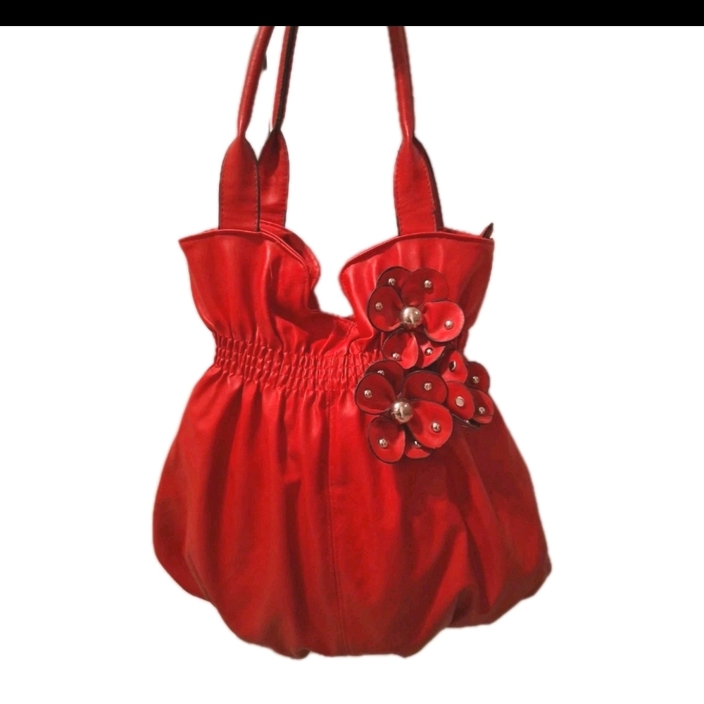 Fiorelli Red Floral  Leather Handbag